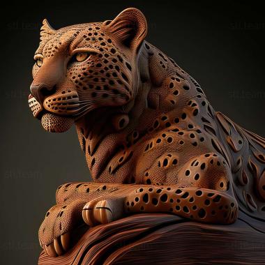 3D модель Panthera pardus spelaea (STL)